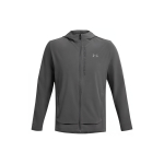 Under Armour Outrun The Storm Kvėpuojantis su gobtuvu striukė su logotipu vyri&scaron;kos striukės Tamsiai pilka 1376794-025 XL