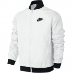 Nike vientos spalvos logotipas spausdinimo užtrauktuku striukė vyri&scaron;ka vir&scaron;utinė apranga Balta 832225-100 XL
