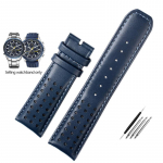 22mm 23mm Karvės odos laikrodžio apyrankė CITIZEN Blue Angel Generation vyri&scaron;kam laikrodžiui AT8020-54L AT8020-03L serijos Apyrankės dirželis 22mm