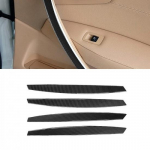4 vnt. Anglies pluo&scaron;to vidinės durų rankenos skydelio apdailos dangtelis BMW X3 E83 2004-2010 black