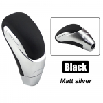 For Mazda 3 BK 2007 2008 2009 year Leather Shift Gear Knob Lever Gaitor Automatic Transmission Matt silver