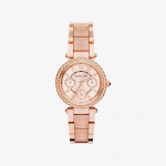 Michael Kors Moteri&scaron;kas Parkeris Laikrodis su auksiniu ciferblatu - MK6110 rožinio aukso spalvos