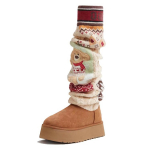 13 DEMARZO x UGG Knee High Snow Boots Women's Brown FR24D1583 40 beige