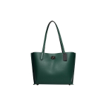 Coach Willow 34 Vienspalvė rankinė su pasukamu užraktu ir magnetiniu užsegimu, poliruotos akmenukų odos, moteri&scaron;ka, mi&scaron;ko žalia C0689-V5FOR Basic Set (Bag+Dust Bag)