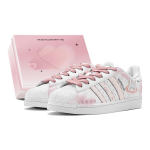 Adidas Originals Superstar 2 Pink Planet Bunny žemi kasdieniai riedlentės batai Unisex rožiniai balti IH8659(TeamS2-S-BOX) 36⅔