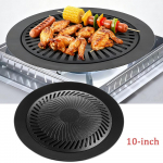 KOSUN Korėjieti&scaron;ka be dūmų BBQ keptuvė su grotelėmis, nelipni plok&scaron;tė, tinkama dujinei ir indukcinei viryklei, kepimo įrankis BBQ patalpose ir lauke