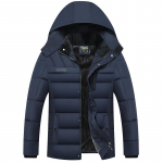 Madingas vyri&scaron;kas žieminis storesnis pūkinis paltas vidutinio amžiaus vyrams XL