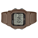 CASIO 100 metrų atsparumas vandeniui Kvarcinis dervos dirželis tas pats stilius vyrams ir moterims pilkas ciferblatas W800H-5AV pilka spalva