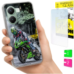 Dėklas Xiaomi Poco X7 Pro 5G Korpusas Foto Case Galinė dalis Dėklas + Stiklas 9H