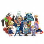 12 vnt. Zootopia Nick Wilde Judy Hopps figūrėlė žaislas