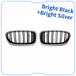 Auk&scaron;tos kokybės sidabrinis chromo rėmas, dvigubos juostelės, inksto grotelės, priekinės M spalvos lenktyninės grotelės, skirtos BMW 5 serijos F10 F11 520i 535i 530i 540i 2010-2017