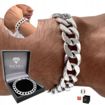 STORAS sidabrinis vyri&scaron;kas apyrankė VISAS 13mm 925 sidabro &scaron;arvų dovana gray