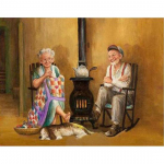 Deimantinis pilnas deimantinis siuvinėjimas &bdquo;pasidaryk pats&ldquo; deimantinis siuvinėjimas kryželiu, apvalus Senos poros paveikslas 20*30 cm