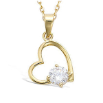 Les Tr&eacute;sors De Lily [N5350] - Pendentif Plaqu&eacute; Or 'Love' blanc dor&eacute; - 12x12 mm auksas