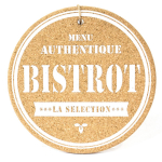 Les Tr&eacute;sors De Lily [A1744] - Dessous de plat li&egrave;ge aimant&eacute; 'Bistrot' beige blanc - 19 cm smėlis