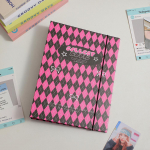A5 Kpop nuotraukų kortelių segtuvas Rinkti knygeles Checkboard Idol nuotraukų albumų kortelių laikiklis Kawaii kompozicijos ra&scaron;tinės reikmenų knyga style1 3 inch 25inners