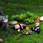 4 vnt. fėjų sodo nyk&scaron;tukų priedai Mano mažasis draugas girtas nyk&scaron;tukų nyk&scaron;tukų statula 3x gnome AND 1x bonfire