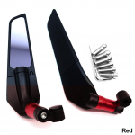2X Motociklo Pasukamas &Scaron;oninis Sparnas Galinio Vaizdo Veidrodis Winglet Moto Aksesuarai Kawasaki Z900 Z1000 Z800 Z750 Z650 Z300 Z250 raudona