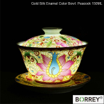 BORREY Jingdezhen keramikinis Gaiwan porcelianinis arbatos puodelis ir lėk&scaron;tė Tureens emalio puodelis Kelioninis Kung Fu arbatos rinkinys Puer Oolong arbatos puodas 150 ml