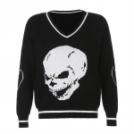 Darlingaga Harajuku Skull Print Loose Autumn Winter Sweater Women Pullovers Casual y2k Knitwear Jumpers 2020 Korean Sweaters New