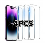 4 vnt. labai skaidrus grūdintas stiklas, skirtas iPhone 14 13 15 12 11 Pro Max ekrano apsauga, skirta iPhone 7 8Plus X XR XS Max Glass Huawei P Smart 2019 gryna