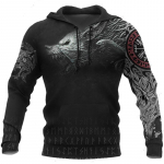 Madingi Retro vyri&scaron;ki gobtuvai Vikingo vilko ir drakono tatuiruotės 3D spausdinti vyri&scaron;ki megztiniai unisex vintažinis ilgomis rankovėmis XXXL