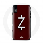 Coque pour Iphone X Ozark Saison 4 Logo Z Blanc Fond Rouge