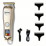 Plaukų kirpimo ma&scaron;inėlė, belaidė barzdos kirpimo ma&scaron;inėlė, elektrinė T Blade plaukų kirpimo ma&scaron;inėlė vyrams TR-807 (Gold)