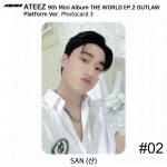 ATEEZ 9-asis mini albumas THE WORLD EP.2 OUTLW Platform Ver Official Photocard 1 2 3 San - Photocard3 #2