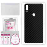 apgo Protective Skin Sticker for the back compatible with Doogee Y7, Wrap Film, Foil, Vinyl - Pattern Carbon Black