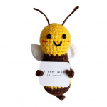 Pozityvi nerta lėlė su padrąsinančia kortele Emocinė parama Rankų darbo mezginys Gyvūnas Daržovė Žaislas Dekoracija Vaikai Suaugusieji A