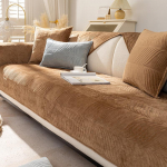 Lengvos prabangos pliu&scaron;inis sofos kilimėlis Žieminis sutir&scaron;tintas neslystantis ir nuo dulkių apsauginis audinys Vienspalvis pilnai dengiantis sofos užvalkalas su apsauginiu rank&scaron;luosčiu nuo katės nagų 30x50cm pillowcase 1 pcs