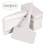 100vnt Baltas plastikinis PVC augalas T tipo Žymekliai Darželio Etiketės Daigų padėklas Vazonai Dekoravimas Sodo Etiketės 6x10cm 100PCS