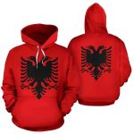 Albanijos vėliava Žemėlapis Grafiniai megztiniai Nauji su gobtuvais ir sportiniais kostiumais madingi sportiniai megztiniai &bdquo;Eagle&ldquo; 3D spausdinti megztiniai, vyri&scaron;ki vir&scaron;utiniai drabužiai XL