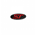 Dervos anglies pluo&scaron;to stiliaus ST ženklelio logotipas automobilio vairo centro emblemos lipdukas, skirtas Focus Mondeo Fiesta Kuga Ranger Fiesta Escort ST juoda