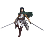 figma Ataka prie&scaron; Titanus Mikasa Ackerman (be mastelio ABS&PVC dažyta kilnojama figūrėlė) black