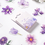 46 vnt. Dėžutės lipdukai Gėlės Fėja violetiniai dūmai orchidėja augalas didelė vertė puodelis vadovas dekoratyvinė medžiaga Dienora&scaron;tis Albumas 4CM