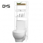 Vonios kambario laikymo lentyna didelės talpos, tvirta, laikanti lengvai montuojama daugiasluoksnė laisvai pastatoma tualeto lentyna balta