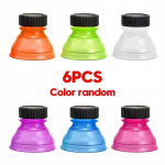 6 vnt. daugkartinio naudojimo plastikinių hermeti&scaron;kų dangtelių alaus vandens dozatoriaus dangtelis skardinių apsaugos dangteliai butelio vir&scaron;us gazuoto gėrimo taupiklis skardinių dulkių dangtelis