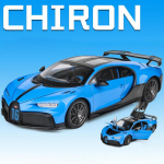 Nauja 1:18 Bugatti Super sportinių automobilių lydinio modelio Automobilio žaislas, liejamas metalo liejimo garsas ir lengvas automobilio žaislas vaikams berniukų dovanų kolekcijos papuo&scaron;alai mėlyna
