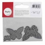 Matrice de d&eacute;coupe en m&eacute;tal 5 x 3,5 cm - Papillons