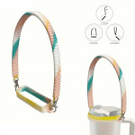 Silikoninė vandens butelio rankena tinka daugumai 8-40 oz butelių, vandens butelio dirželis, vandens butelio laikiklis Stanley puodelio priedams