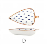 Kūrybi&scaron;ka lapo formos lėk&scaron;telė &scaron;altam patiekalui, restorano namų ūkio keraminė lėk&scaron;tė restorano banketui