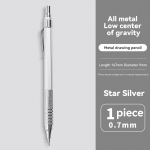 0,3/0,5/0,7 mm rožinio aukso pie&scaron;tukas profesionaliam meniniam pie&scaron;imui, ra&scaron;ymui, metaliniai automatiniai pie&scaron;tukai, kanceliarinės prekės