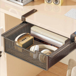 Hanging Pullout Drawer Basket under Table Shelf Storage Organizer for Kitchen