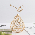 Creative Crystal Apple Ornaments Bling Rhinestone Pineapple Shape Miniatures Snow Pear Crafts Home Decoration Photography Props kriau&scaron;ė