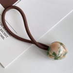 Madinga akrilo tulpė gėlių plaukų virvė moterims Paprasta auk&scaron;ta arklio uodega elastinga acetatinė plaukų virvė plaukų juostos plaukų priedai