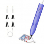 Elektrinis deimantinės tapybos ra&scaron;iklis Vakuuminis deimantų i&scaron;dėliojimo įrankis USB įkraunamas Nereikia va&scaron;ko Deimantinės tapybos ra&scaron;iklis pradedantiesiems suaugusiems A violetinė