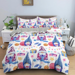 3D Linksmų Kalėdų baltos patalynės komplektai XMAS antklodžių / antklodžių užvalkalų rinkinys Poliesterio antklodės užvalkalas King Queen Full Twin Red Bow Beige EU single(135x200cm)
