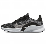 Nike SuperRep Go 3 Flyknit Next Nature Juodi Balti Moteri&scaron;ki Sportbačiai Metalinis Sidabras DH3393-010 36.5